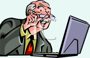 0511-0810-2000-1428_Old_Man_Reading_Email_clipart_image